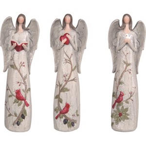 Transpac Large Rustic Angel Figurine Set of 3 Decorative Resin Statues for Home Decor and Gift Giving - 1 of 1