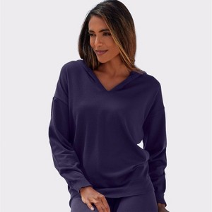 Women's Casual Knit Hoodie - LASCANA - 1 of 4