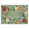 Modern Washable Area Rug, Soft Floral Floor Cover with Non Slip Backing, Low Pile Stain Resistant Floor Carpet for Living Room - 3 of 4