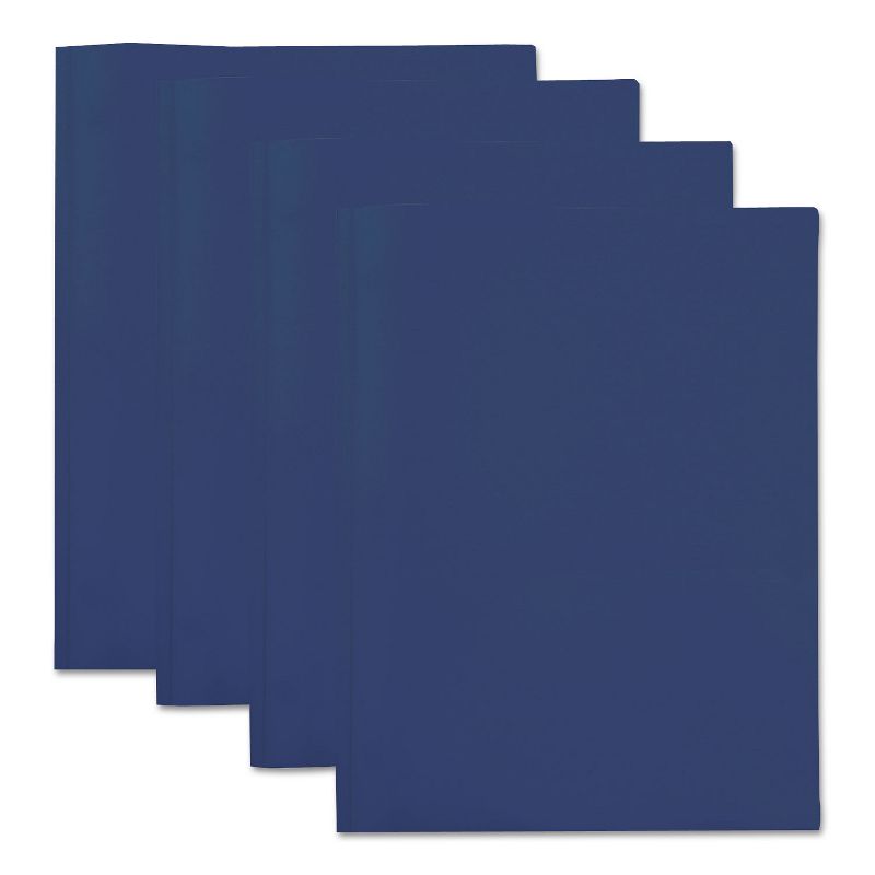 Universal Plastic Twin-Pocket Report Covers with 3 Fasteners 100 Sheets RoyalBlue 10/PK 20552, 4 of 6