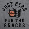 Mens Funny T Shirts Just Here For The Snacks Sarcastic Football Tee For Men - Crazy Dog Men's T Shirt - 2 of 4