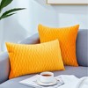 REGALWOVEN Striped Velvet Decorative Throw Pillow Covers for Farmhouse Living Room 18 x 18 Inch 2 Pcs - 2 of 4
