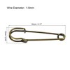 Unique Bargains Metal DIY Blankets Crafts Brooch Making Home Sewing Large Safety Pins 40 Pcs - 2 of 4