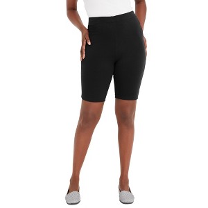 Jessica London Women's Plus Size Everyday Stretch Cotton Bike Short - 1 of 4