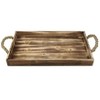 Cheung's Piper Rectangular Wood & Rope Tray - Brown - 3 of 4