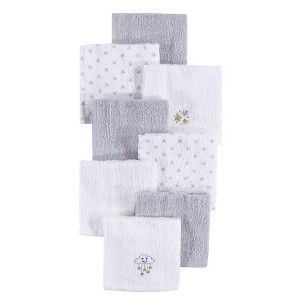 Hudson Baby Infant Unisex Super Soft Cotton Washcloths, Stars, One Size - 1 of 1