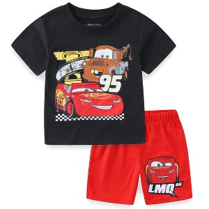 Disney Cars Lightning McQueen Boys Short Sleeve T-shirt and Shorts Set for Toddler and Big Kids - Size 2T - 1 of 4