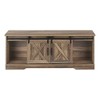 Reclaimed Wood Look TV Stand for TVs up to 60" with Barn Style Sliding Doors Brown - EveryRoom: Modern-Farmhouse Media Console - 4 of 4