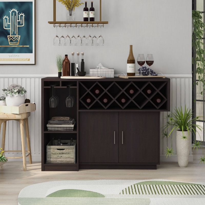 Harbinger Contemporary Multi Storage Buffet Cabinet Espresso - HOMES: Inside + Out, 4 of 9