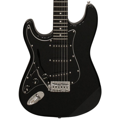 Sawtooth Es Series Left-handed Electric Guitar, Black With Black