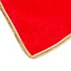 Juvale Red Christmas Tree Skirt, Plain Tree Skirt with Gold Trim for Holiday Decor, Round Tree Mat Base Cover, 42 Inches - 3 of 4