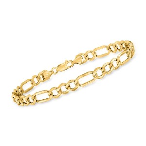 Ross-Simons Men's 6.5mm 10kt Yellow Gold Figaro-Link Bracelet Size 8.5 - 1 of 3