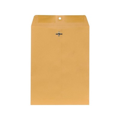 Staples Clasp & Moistenable Glue Catalog Envelopes 9"L x 12"H Brown 12/PK 19004/594412