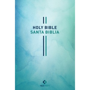 Bilingual Bible / Biblia Bilingüe Nlt/Ntv (Softcover, Blue Watercolor) - (Paperback) - 1 of 1