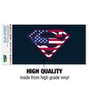 Superman Usa American Flag Shield Logo Automotive Bumper Sticker - 3 of 4