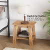 GustoWave Small End Table Set of 2, Modern Nightstand with 2 Tier Storage Shelves for Living Room, Bedroom, Office, Bathroom - 4 of 4