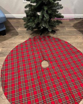 48 Holiday Plaid Christmas Tree Skirt Red Wondershop Target