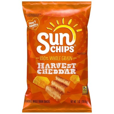 Sun Chips Whole Grain Snacks Harvest Cheddar, 7.0 Oz