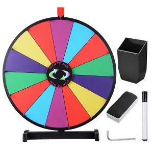 WinSpin Editable Color Prize Wheel Dry Erase Fortune Spinning Game 12"/15"/18"/24" - 1 of 4