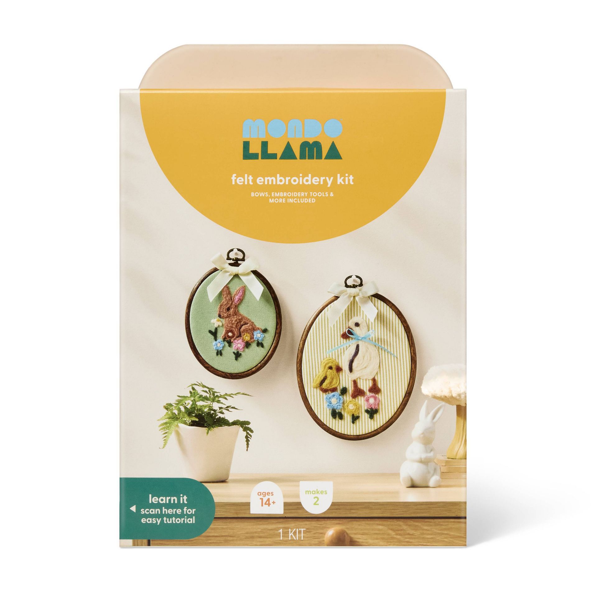 2ct Nursery Craft Animal Needle Felting Activity Kit - Mondo Llama™