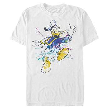 Men's Mickey & Friends Donald Duck Paint Splatter T-Shirt