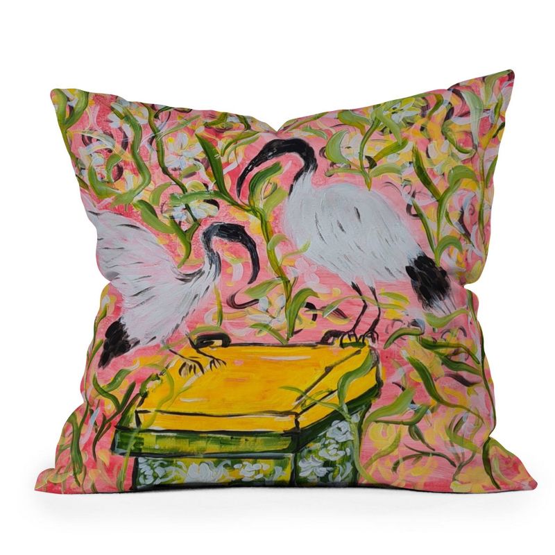 16&#34;x16&#34; Nadar Musa Bin Chicken Australian Native Bird Square Throw Pillow Pink - Deny Designs, 1 of 6