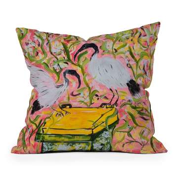 16"x16" Nadar Musa Bin Chicken Australian Native Bird Square Throw Pillow Pink - Deny Designs