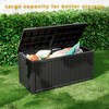 180 Gallon Resin Deck Box, Lockable Waterproof Ourdoor Storage Container for Pool Accessories, Patio and Garden Tools - 3 of 4