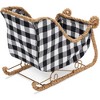 Santa Claus Christmas Sleigh Decoration, Buffalo Plaid Table Centerpiece for Holiday Decor - 3 of 4