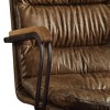 TiramisuBest Vintage Leather Swivel Office Chair with Casters & Wooden Armrests - 4 of 4
