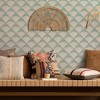 Tempaper & Co.® Deco Shell Removable Peel and Stick Wallpaper, Fresh Mint, 28 sq. ft.: Vinyl, Self-Adhesive, Abstract Seashell Pattern - image 4 of 4