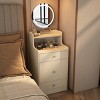 TopComfy Makeup Mirrors Vanity Desk With Mirror Makeup Vanity Set With 2 Drawers And Open Storage Space For Bedroom, Yellow, 42.91"*22.83"*11.22" - 2 of 4
