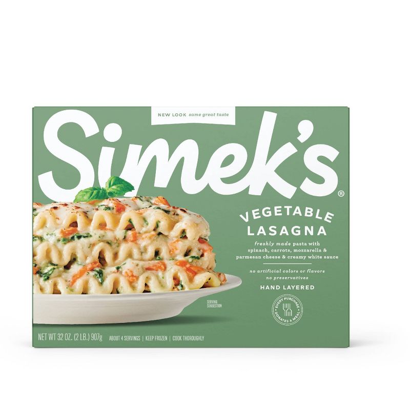 SIMEK&#39;S Vegetable Lasagna - Frozen - 32oz, 1 of 6