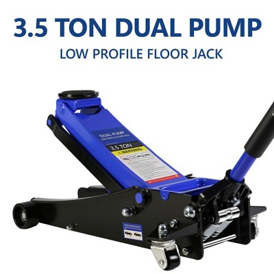 3.5 Tons Low Profile Floor Jack Dual Piston Pump Quickly Lift Hydraulic Jack 7000 Lbs Capacity Lifting Range 4"-21"