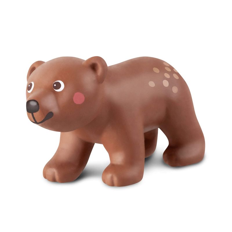 HABA Little Friends Brown Bear Cub - Chunky Plastic Forest Animal Toy Figure, 2 of 3