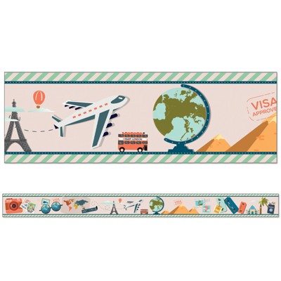 Carson Dellosa Education Let's Explore Straight Border, 36 Feet (Pack of 6)