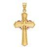 Black Bow Jewelry 14k Two Tone Gold St. Valentine Cross Pendant, 19 x 38mm - 3 of 4