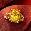 Ross-Simons 4.80 Carat Citrine and .29 ct. t.w. Red Diamond Ring in 18kt Gold Over Sterling - 4 of 4