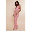 Coolmee Women Sexy Cowl Neck Strap Shoulder Smocked Slim Fit Maxi Dress Summer Wedding Guest Dresses - 2 of 4