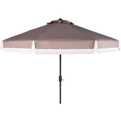 Milan Fringe 9Ft Crank Push Button Tilt Umbrella - PAT8008 - Safavieh
