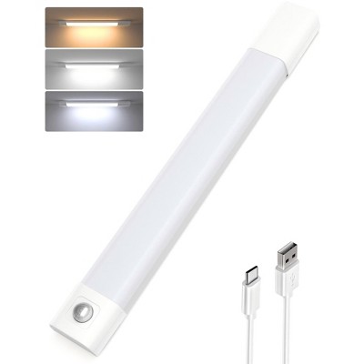 EZVALO 11" 1/3pk Dimmable LED Under Cabinet Light Wireless: Motion Sensor,80 Lumens,Rechargeable