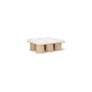 Meridian Furniture,Pavilion Boucle Fabric Bench - 1 of 4