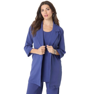 Roaman's Women's Plus Size Open Front Blazer