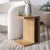 Kassia Wood C-Table - SFV2155A - Natural - Safavieh Couture - 2 of 4