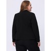 Agnes Orinda Women's Plus Size Work Formal Notch Lapel Front Buttons Pockets Blazers - 4 of 4