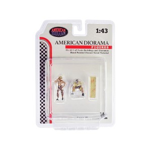 "4X4 Mechanics" 2 Piece Diecast Figure Set 1 for 1/43 Scale Models by American Diorama - 1 of 3