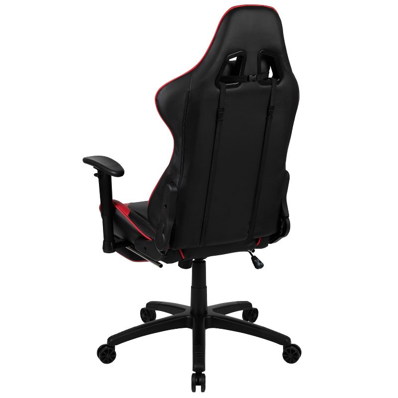 BlackArc Faux Leather Reclining Gaming Chair - Height Adjustable Pivot Arms, Pull-Out Footrest, Headrest & Lumbar Pillows, 6 of 10