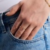 EVRY JEWELS WATERPROOF Gold or Silver Plated Stainless Steel Two of a Kind Ring - 2 of 4