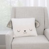 Little Love by NoJo White and Grey Soft Cuddly Plush Lamb Shaped Decorative Pillow with 3D Ears - 3 of 3