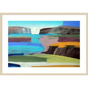 41"x29" Coastal Lines by Paul Powis Wood Framed Wall Art Print - Amanti Art: Giclee, Modern Decor - 1 of 4